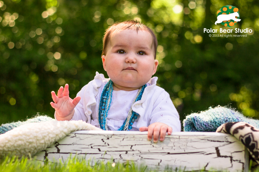 chubby cheeks baby photo, distressed drawer, bokeh background Photo by Polar Bear Studio, Copyright 2015