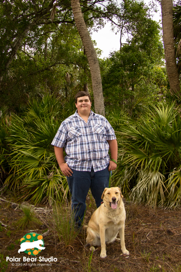 Florida Senior Guy Photo with Dog, photo by Polar Bear Studio