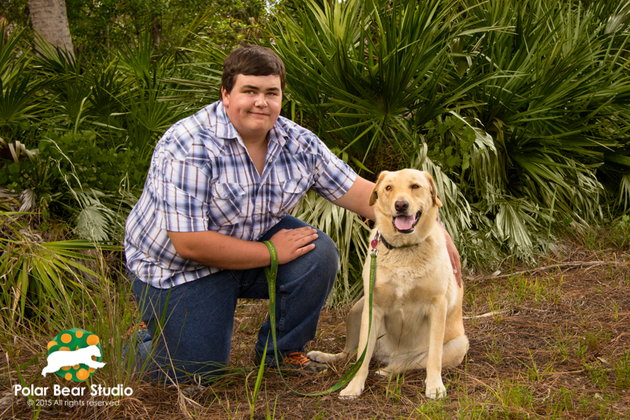 Florida Senior Guy Photo with Dog, photo by Polar Bear Studio