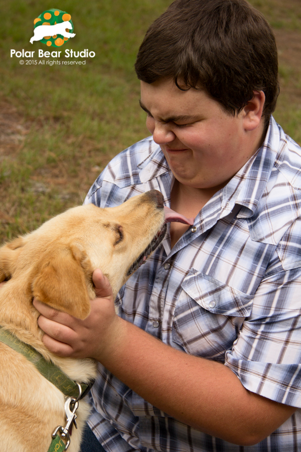 Florida Senior Guy Photo with Dog, photo by Polar Bear Studio