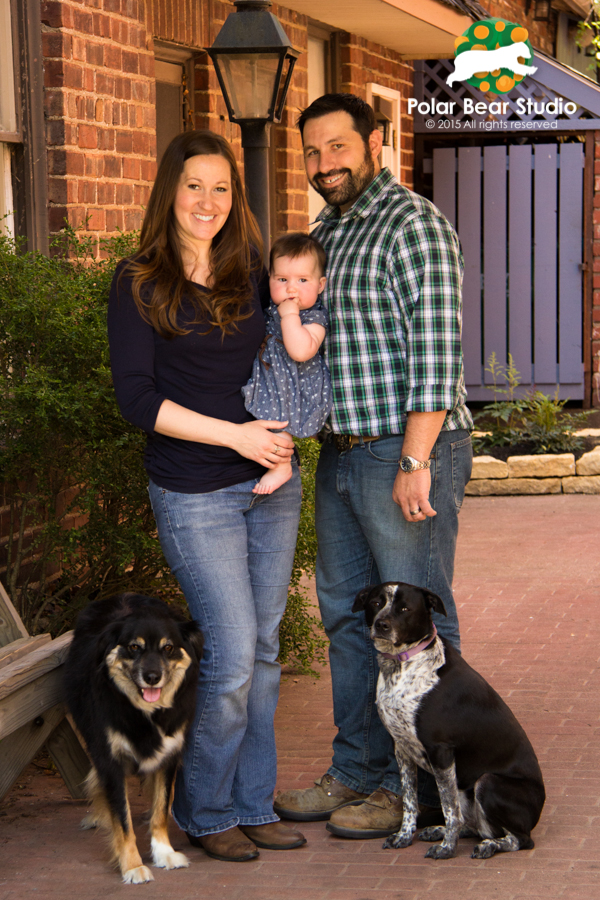 Furry family photos in downtown Zionsville, Indiana | Photo by Polar Bear Studio, Copyright 2015