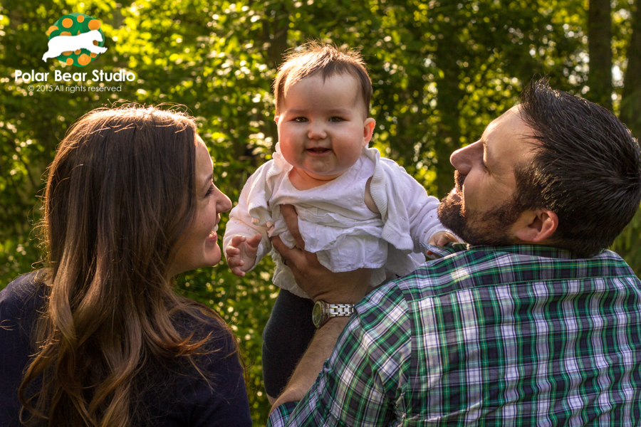 bokeh background, baby and parents | Photo by Polar Bear Studio, Copyright 2015